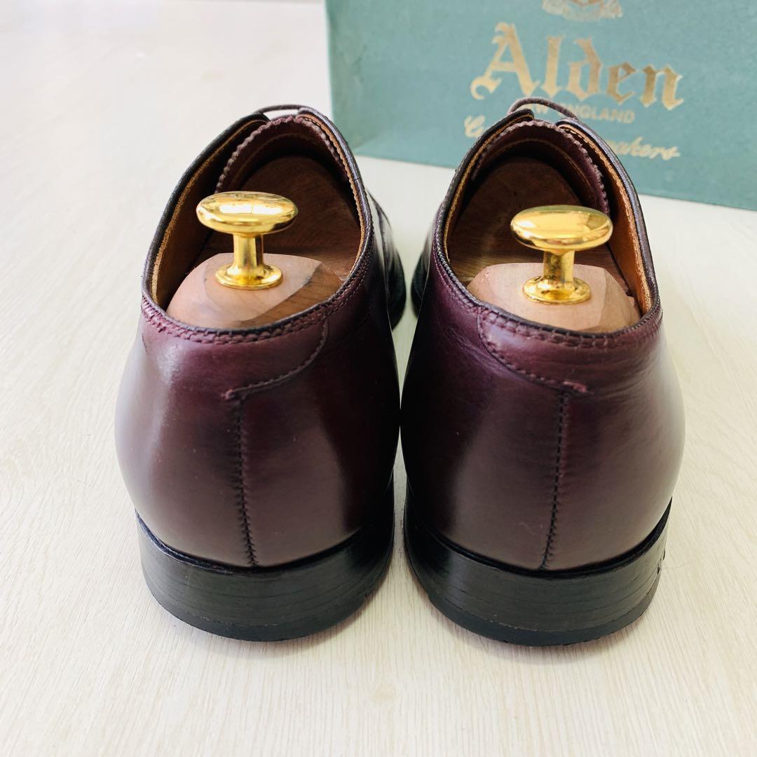 美品【alden オールデン】ストレート キャップトゥ ビジネスシューズ