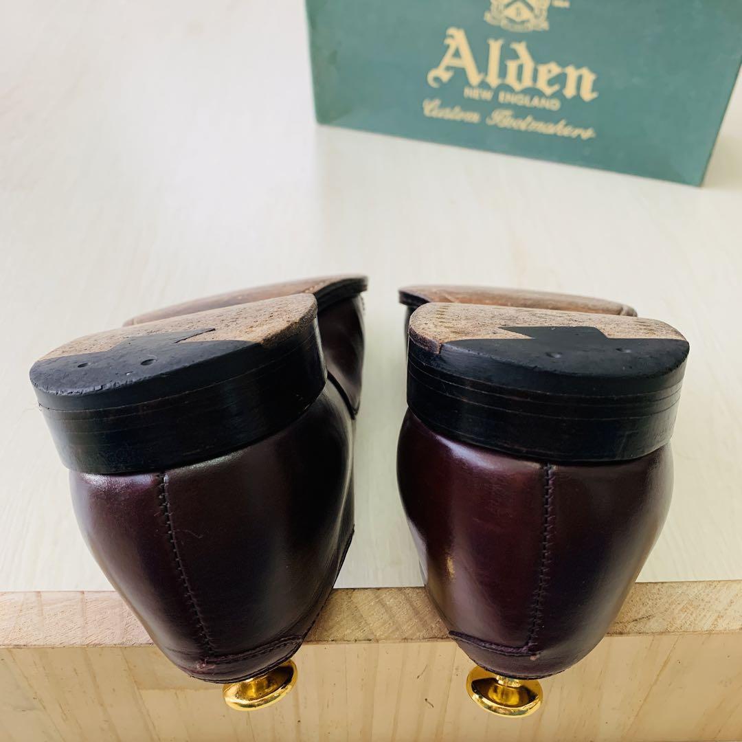 美品【alden オールデン】ストレート キャップトゥ ビジネスシューズ