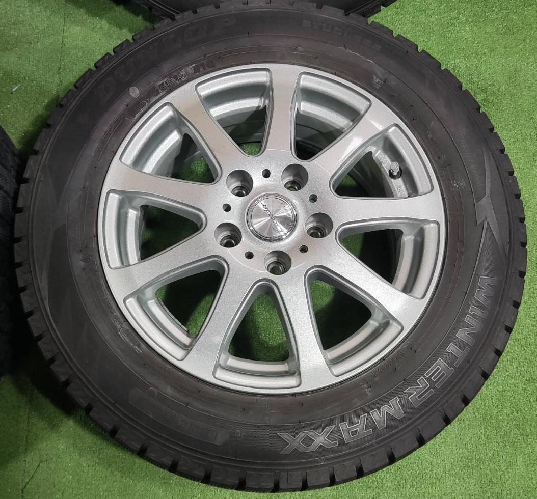 195/65R15 DUNLOP WINTER MAXX【2017年】(社外アルミホイール) 15X6J ET45 5H/114.3 4本セット！_画像4