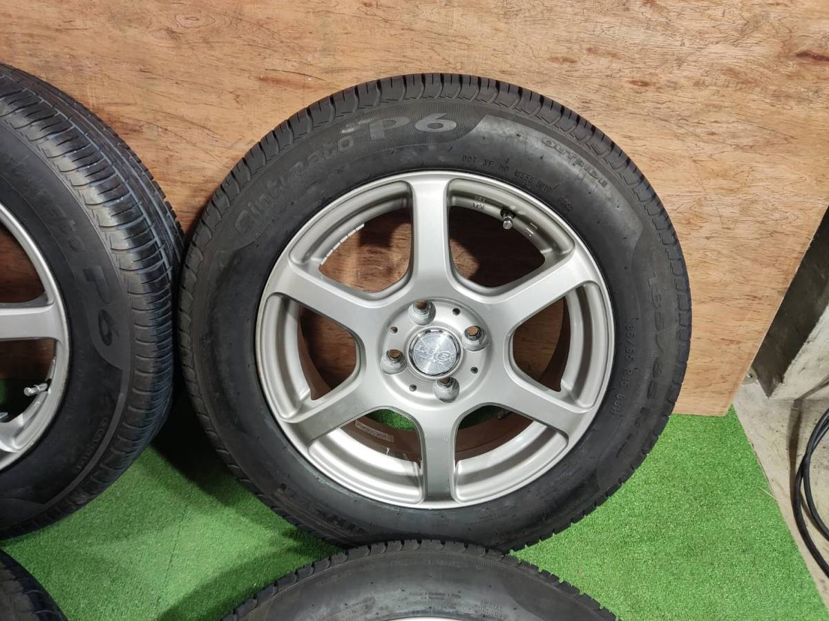 185/65R15 PIRELLI/cinturato P6【2018年】社外ホイール 15×6Ｊ ET43 4H/100の画像5