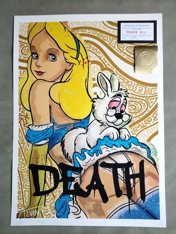 熱販売 NYC Death ポスター不思議 ディズニーナ ワンダーランド の国の