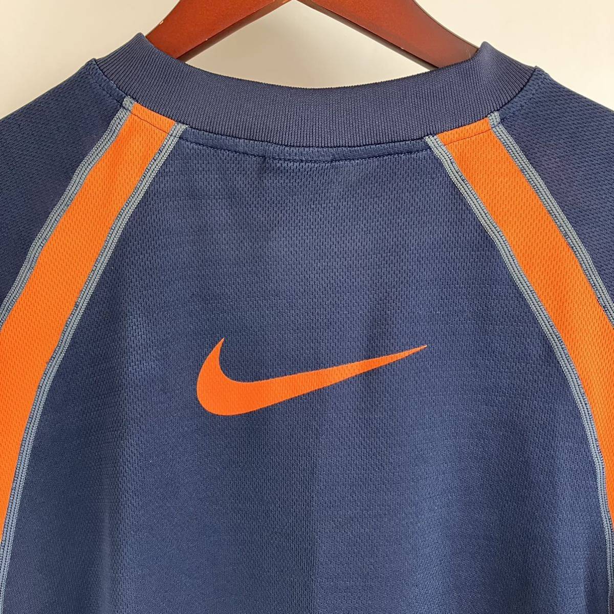 大きいサイズ NIKE ナイキ 半袖 Tシャツ メンズ L 紺 ネイビー オレンジ カジュアル スポーツ トレーニング ウェア ドライ 速乾