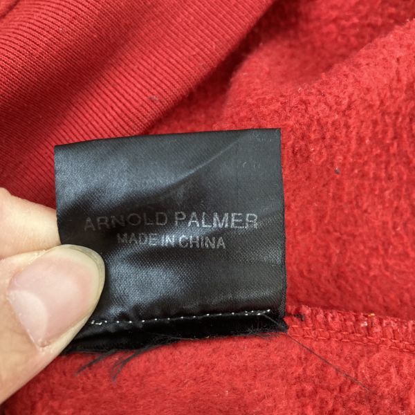  large size ArnoldPalmer Arnold Palmer L size tops Parker red red color Logo long sleeve hood unisex umbrella sport Golf 