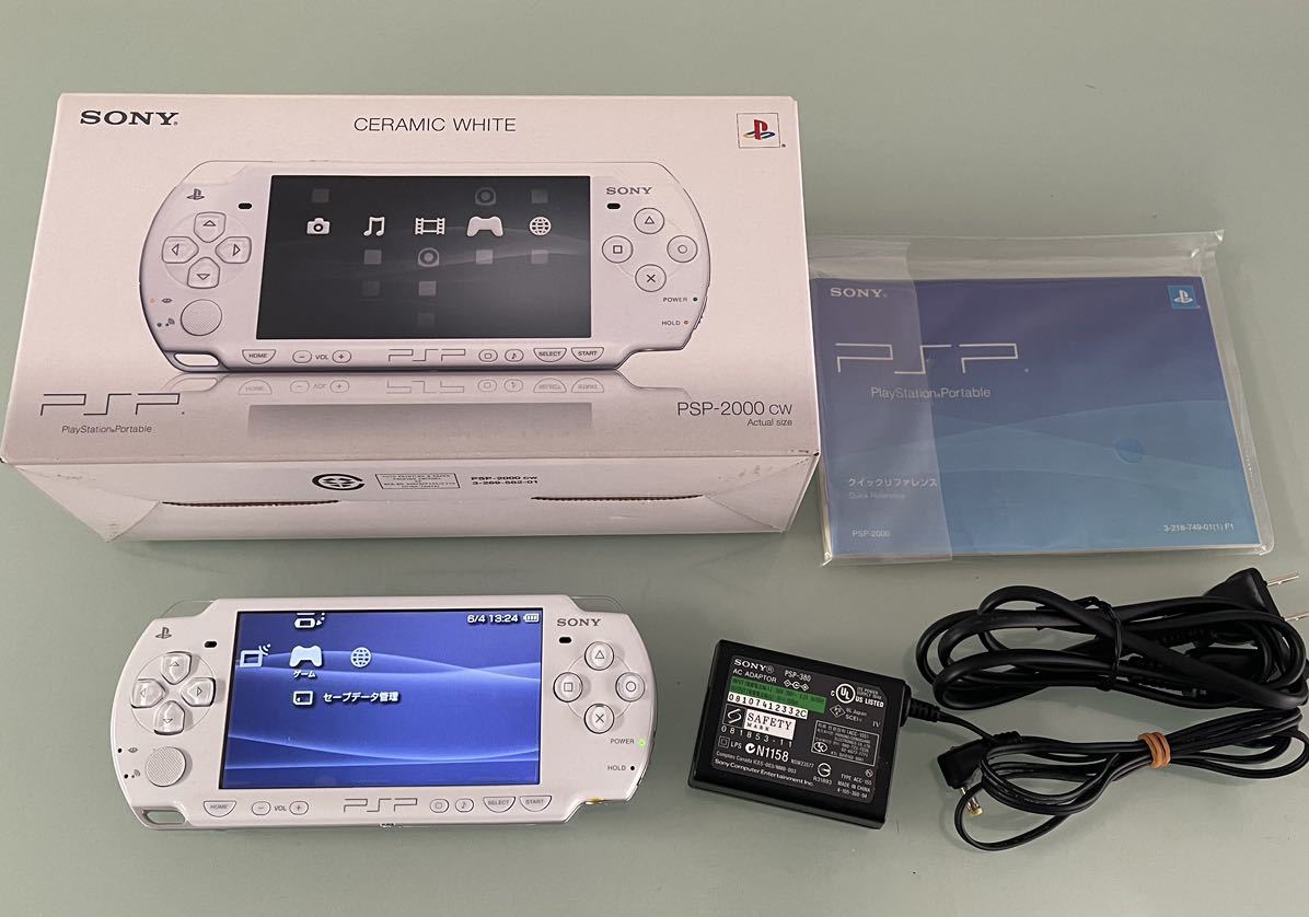 ヤフオク! - 中古動確済 比較的美品なPSP-2000CW セラミックホ...