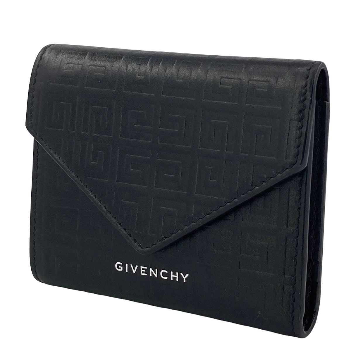 【中古】 Givenchy ジバンシィ Gカットウォレット 4Gレザー メンズ 財布 札入れ 黒 23021759 AS