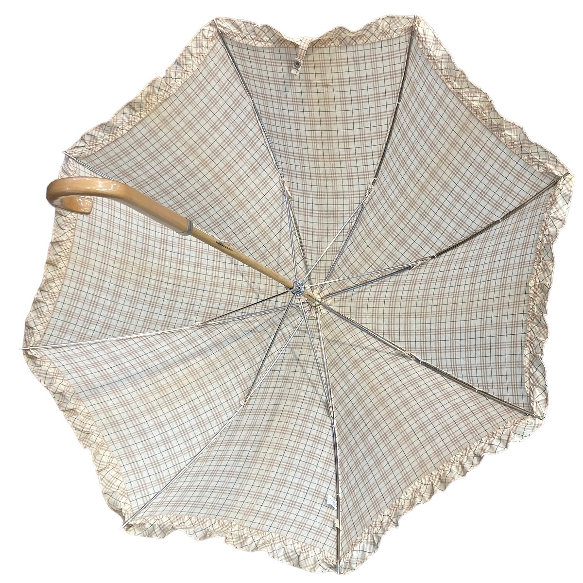 [ б/у ] BURBERRY Burberry зонт от солнца женский в клетку бежевый 22014962 AS