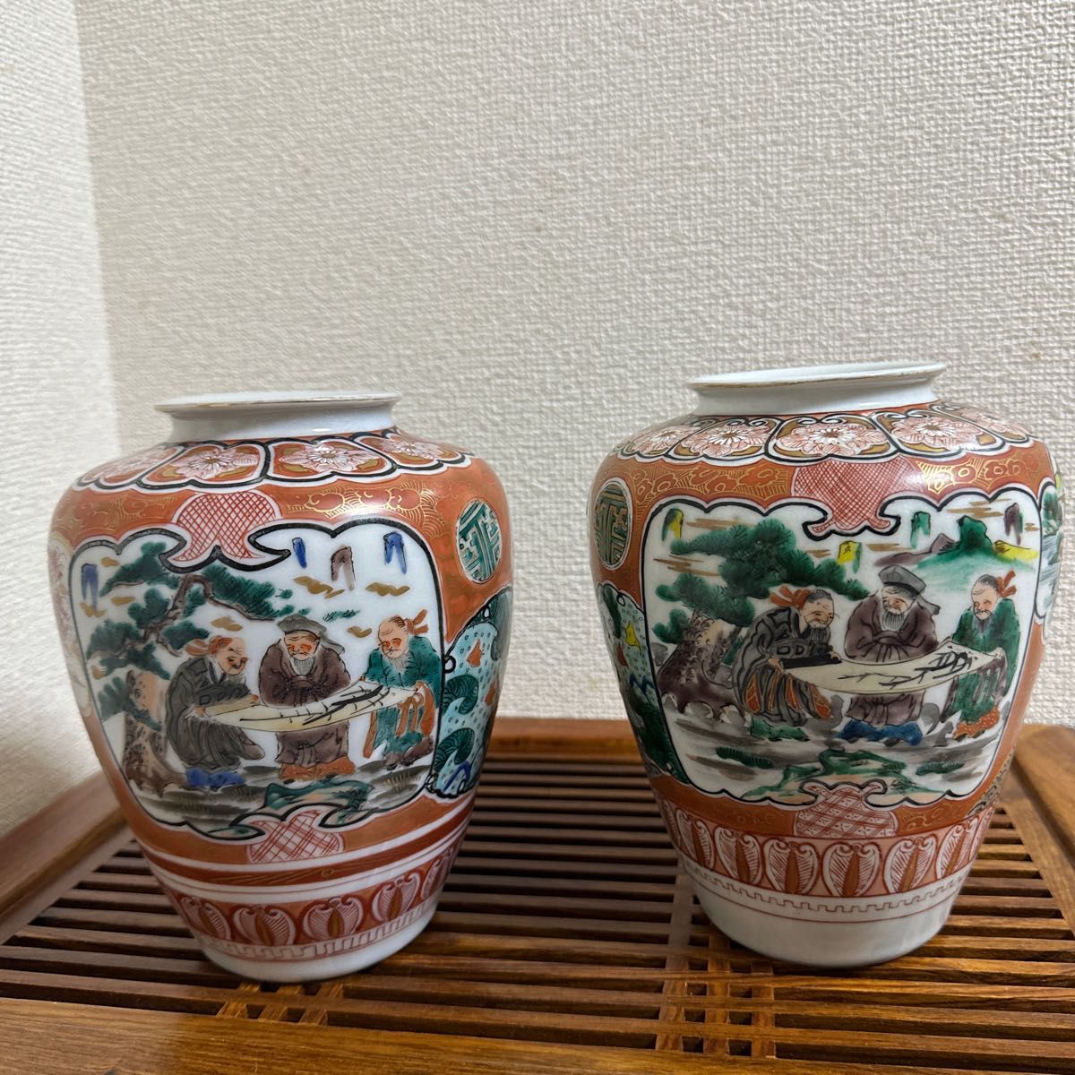 骨董品　九谷焼 花瓶　壺　対物