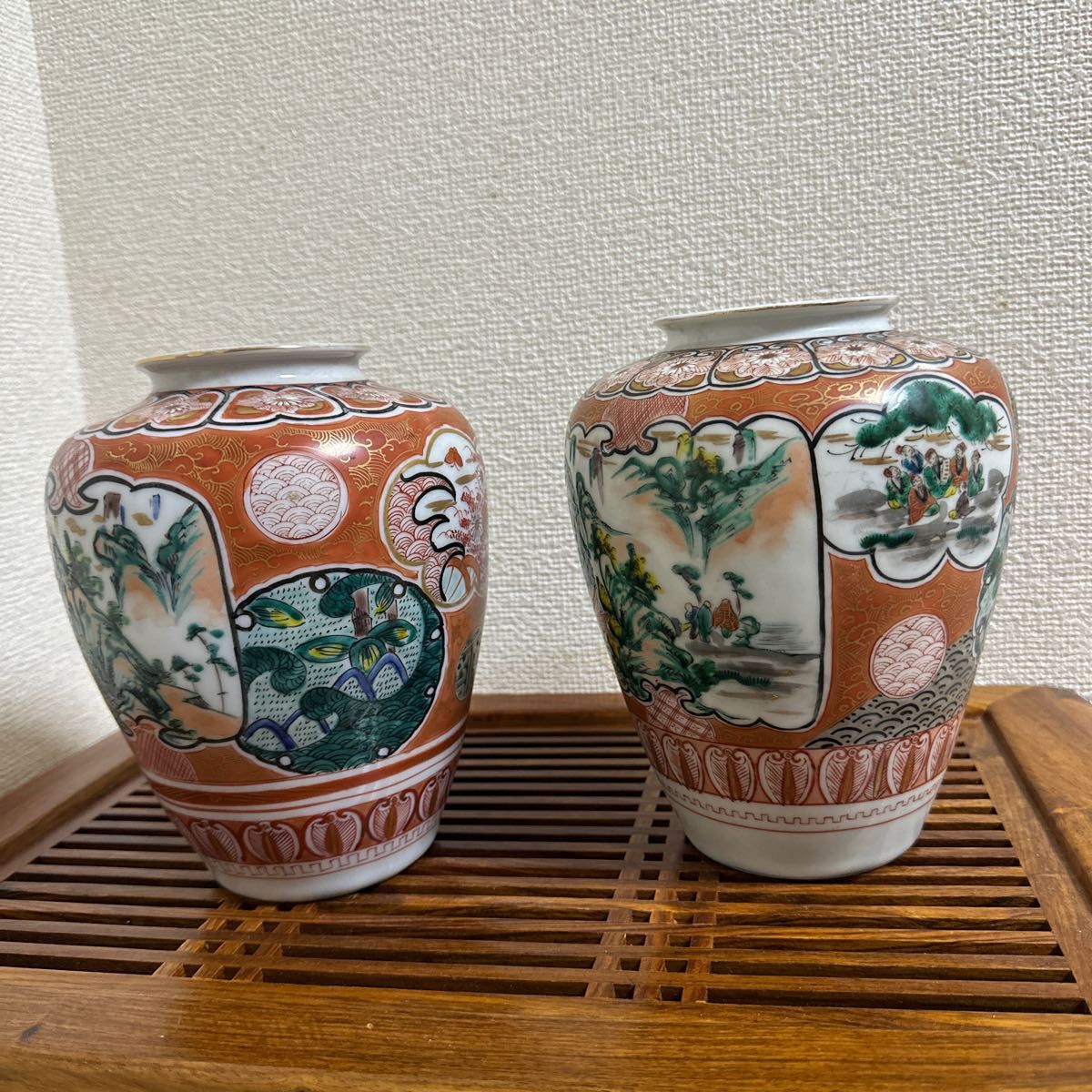 骨董品　九谷焼 花瓶　壺　対物