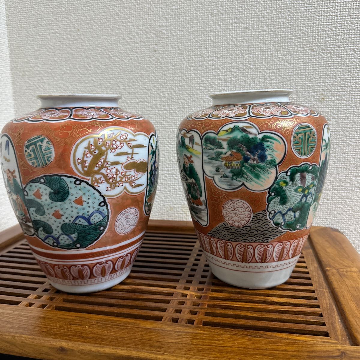 骨董品　九谷焼 花瓶　壺　対物