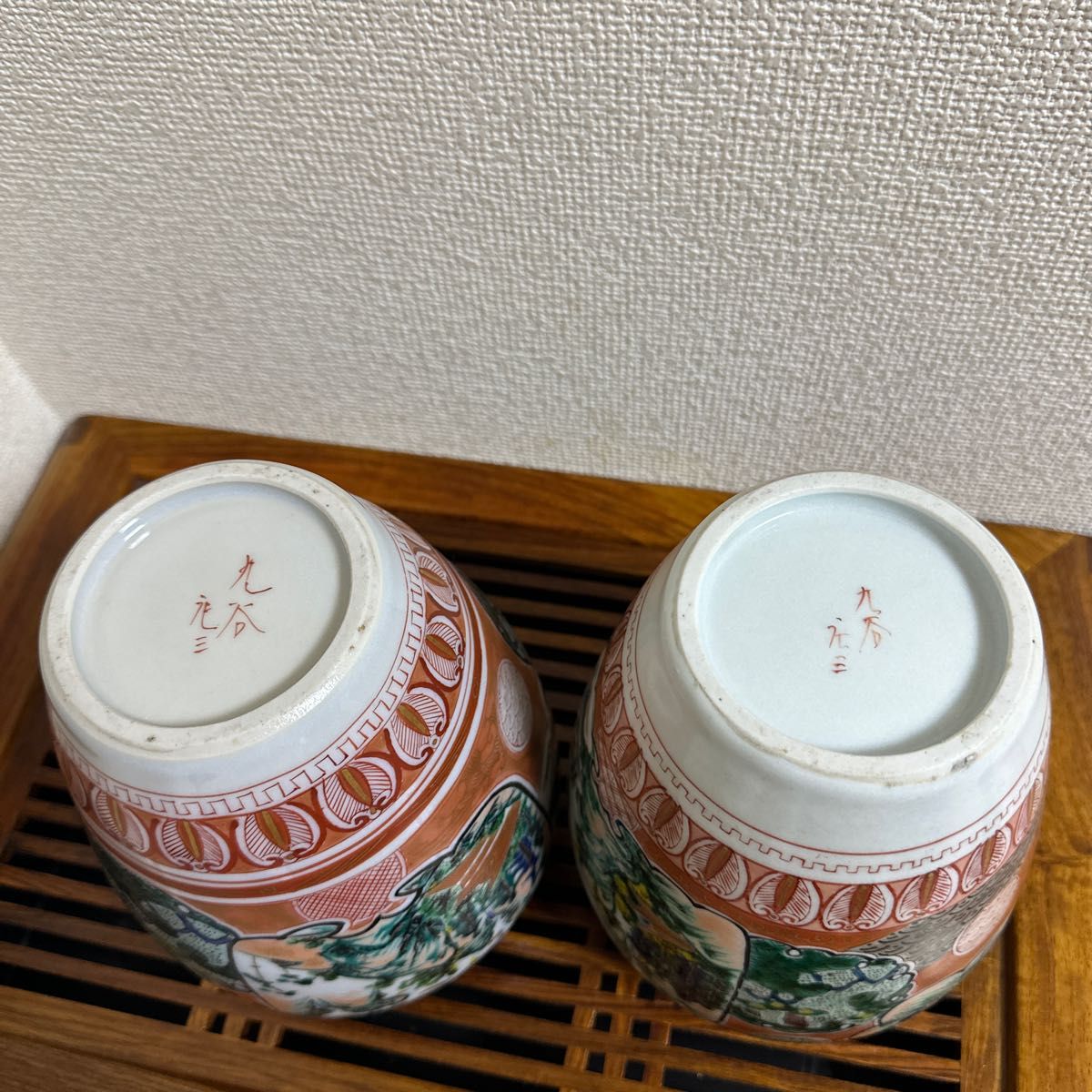 骨董品　九谷焼 花瓶　壺　対物