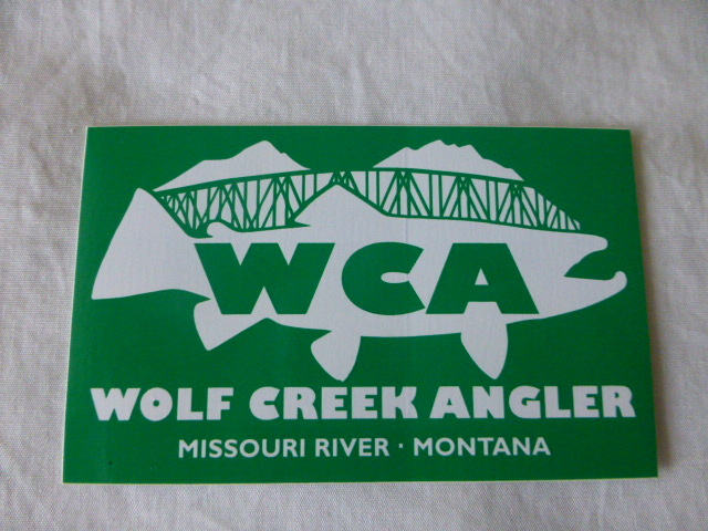 WCA WOLF CREEK ANGLER ステッカー MISSOURI RIVER・MONTANA USA WCA フライフィッシング_画像1