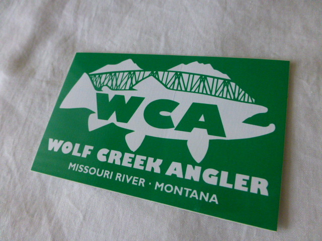 WCA WOLF CREEK ANGLER ステッカー MISSOURI RIVER・MONTANA USA WCA フライフィッシング_画像2