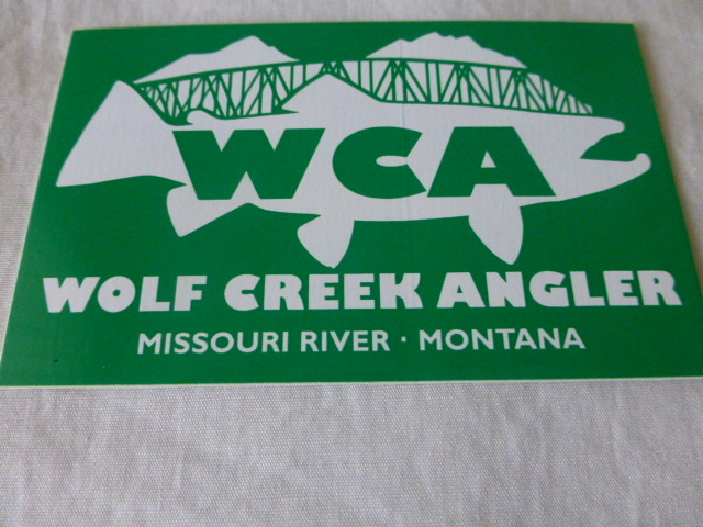 WCA WOLF CREEK ANGLER ステッカー MISSOURI RIVER・MONTANA USA WCA フライフィッシング_画像7