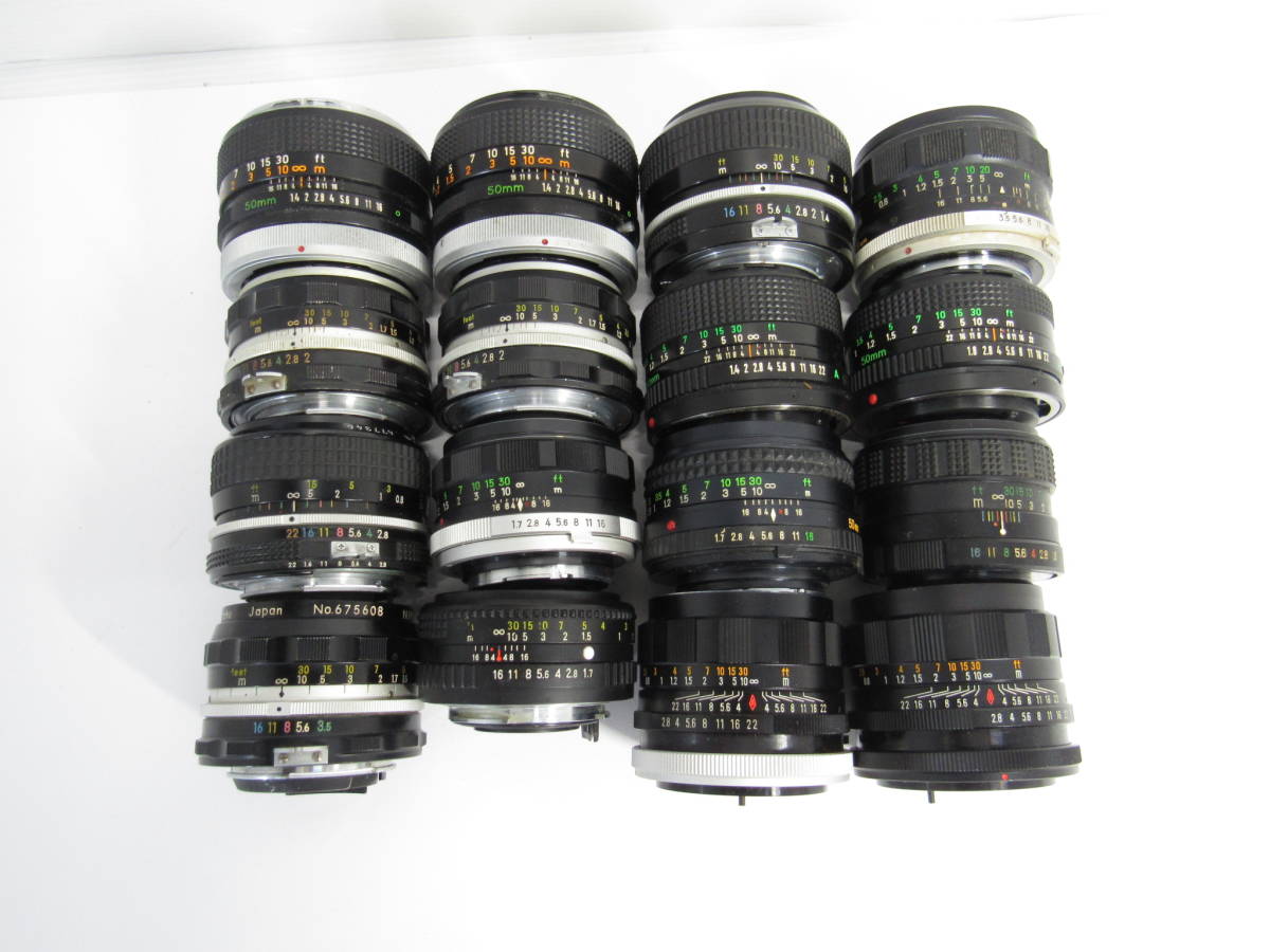 T-211 単焦点 カメラ レンズ 16点まとめ Nikon Canon Minolta 他