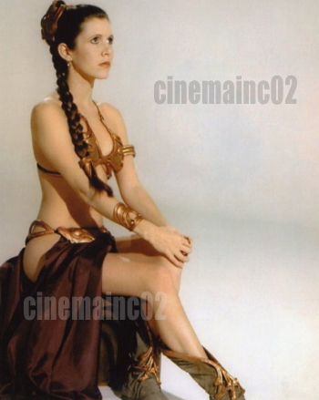  Carry * Fischer /[ Star * War z] sexy costume . chair . seat . Leia Organa. photograph 