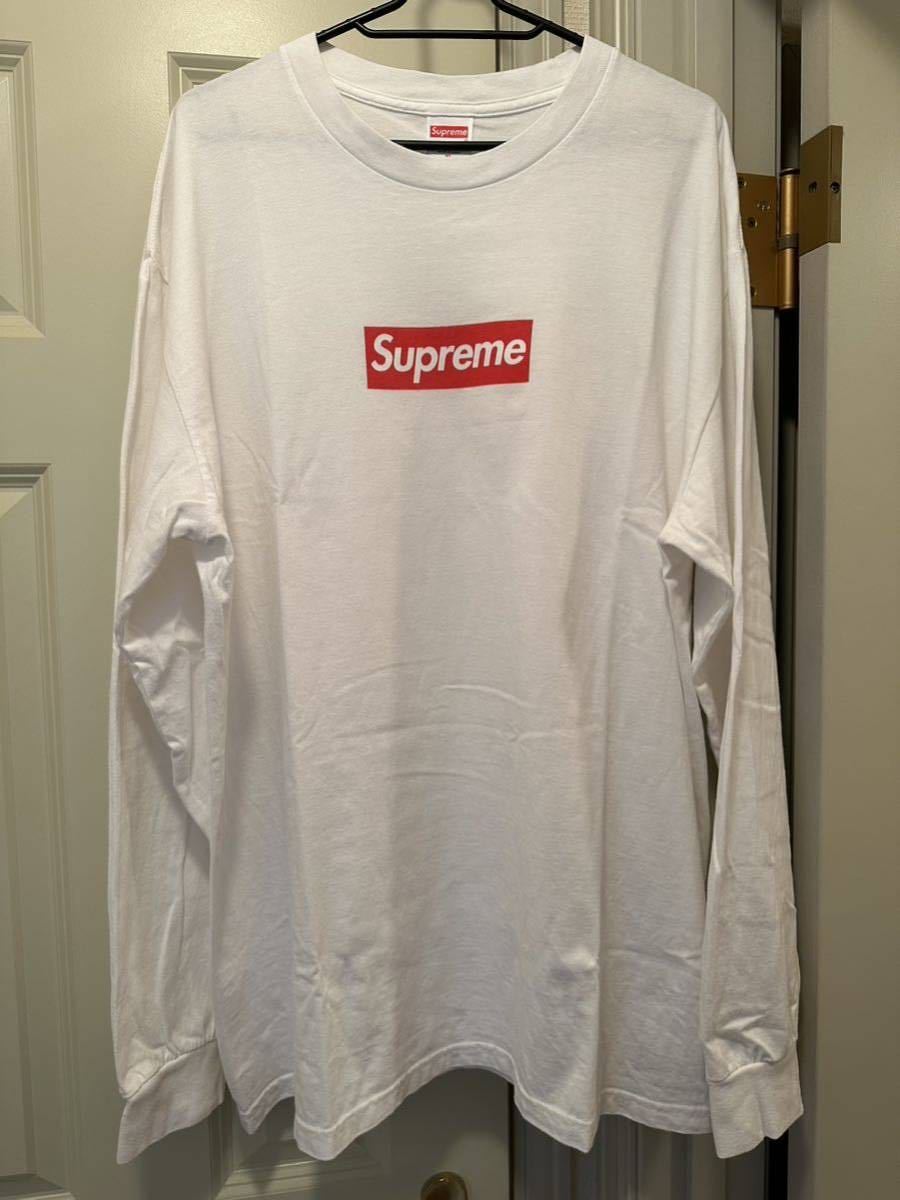 XL Supreme Box Logo L/S Tee White XLarge 20FW シュプリーム ボックス ロゴ ロングスリーブ ホワイト ロンT 長袖Tシャツ ボックスロゴ 白