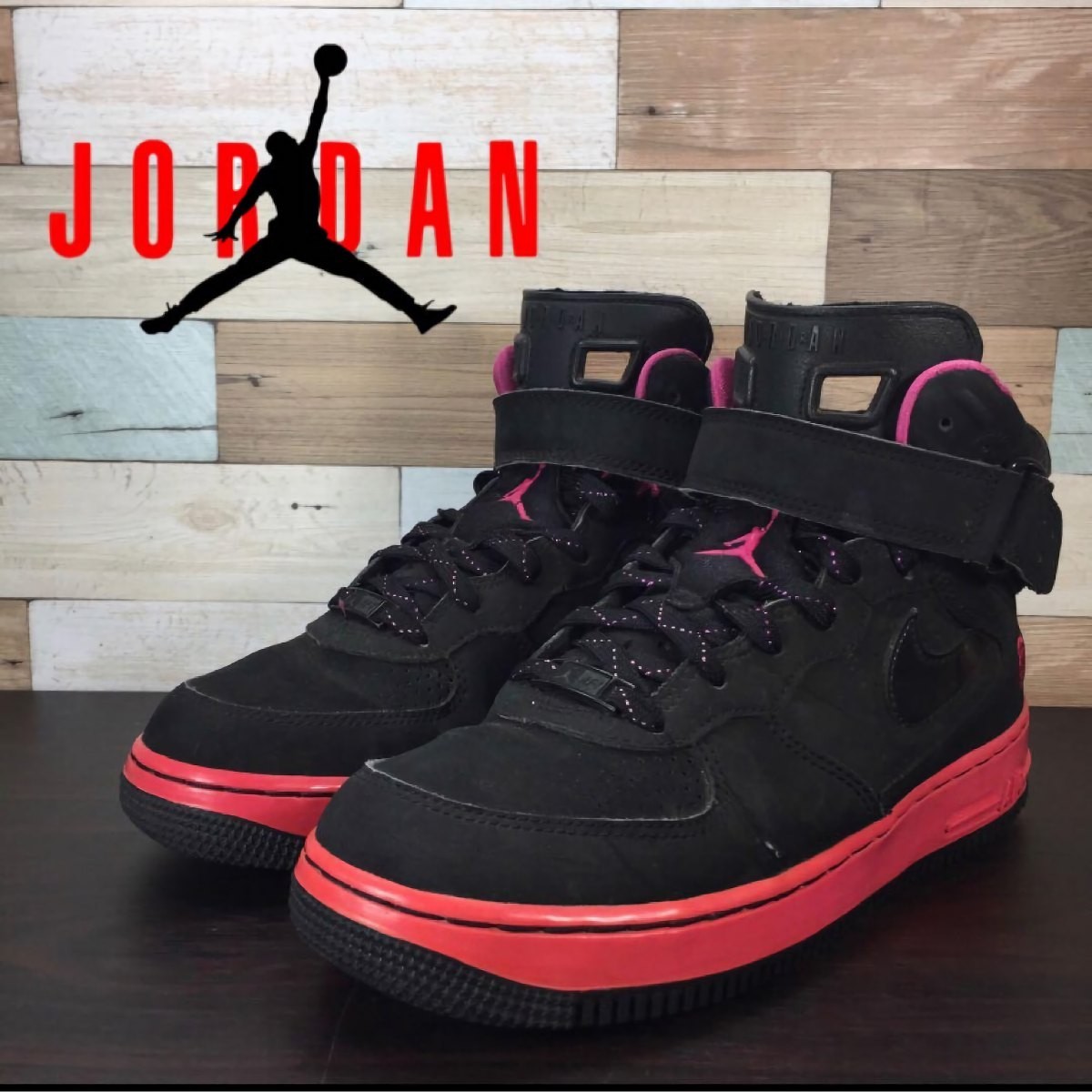 NIKE AIR JOEDAN AJF 6 ナイキ エア ジョーダン フュージョン 6ブラック レッド 黒 赤 U08668 343058-001 24cm