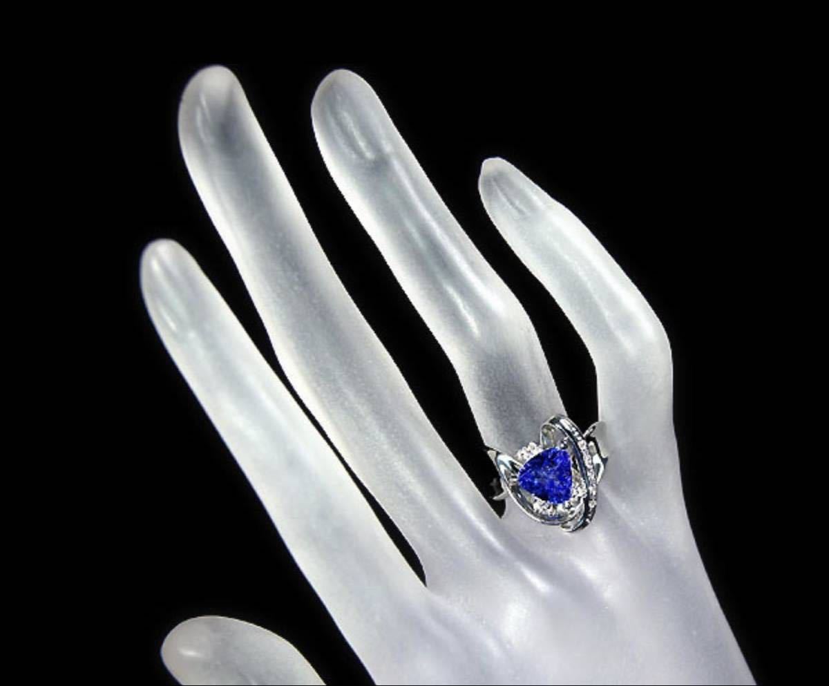 超希少宝石!良質天然タンザナイト1.54ct&ダイヤモンド0.10ct 高級