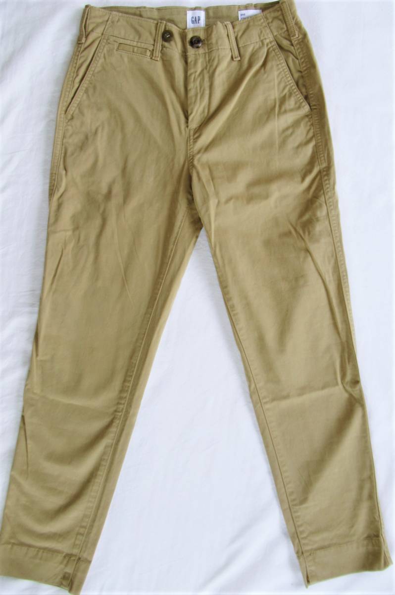 ギャップ GAP パンツ ストレート チノパン 無地 36（160-175） ベージュ 薄茶 ブラウン レディース　キッズ　STRAIGHT KHAKI_画像1