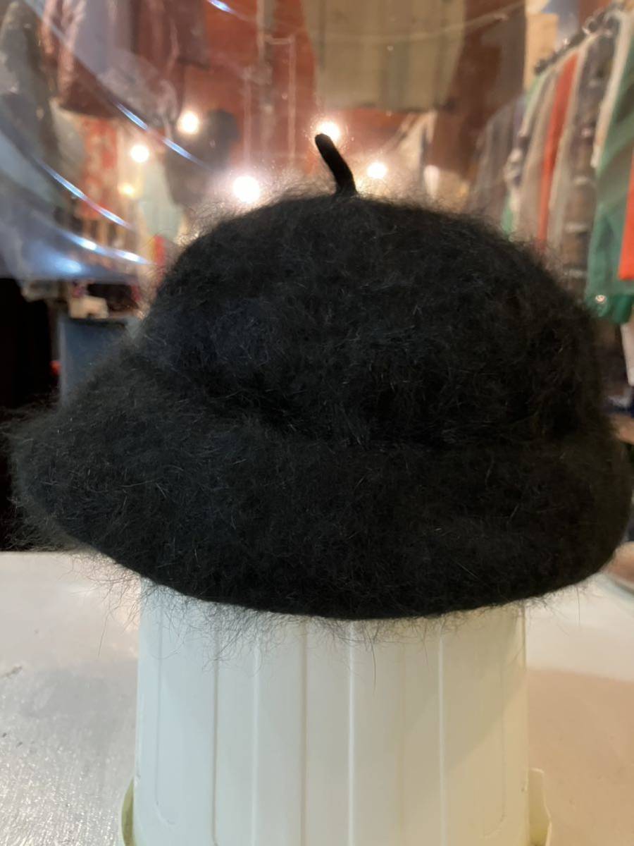 70's 80's 90's Euro old vintage real fur hat black ユーロ オールド ビンテージ リアル ファーハット ブラック 帽子 毛皮 黒 海外古着_画像3