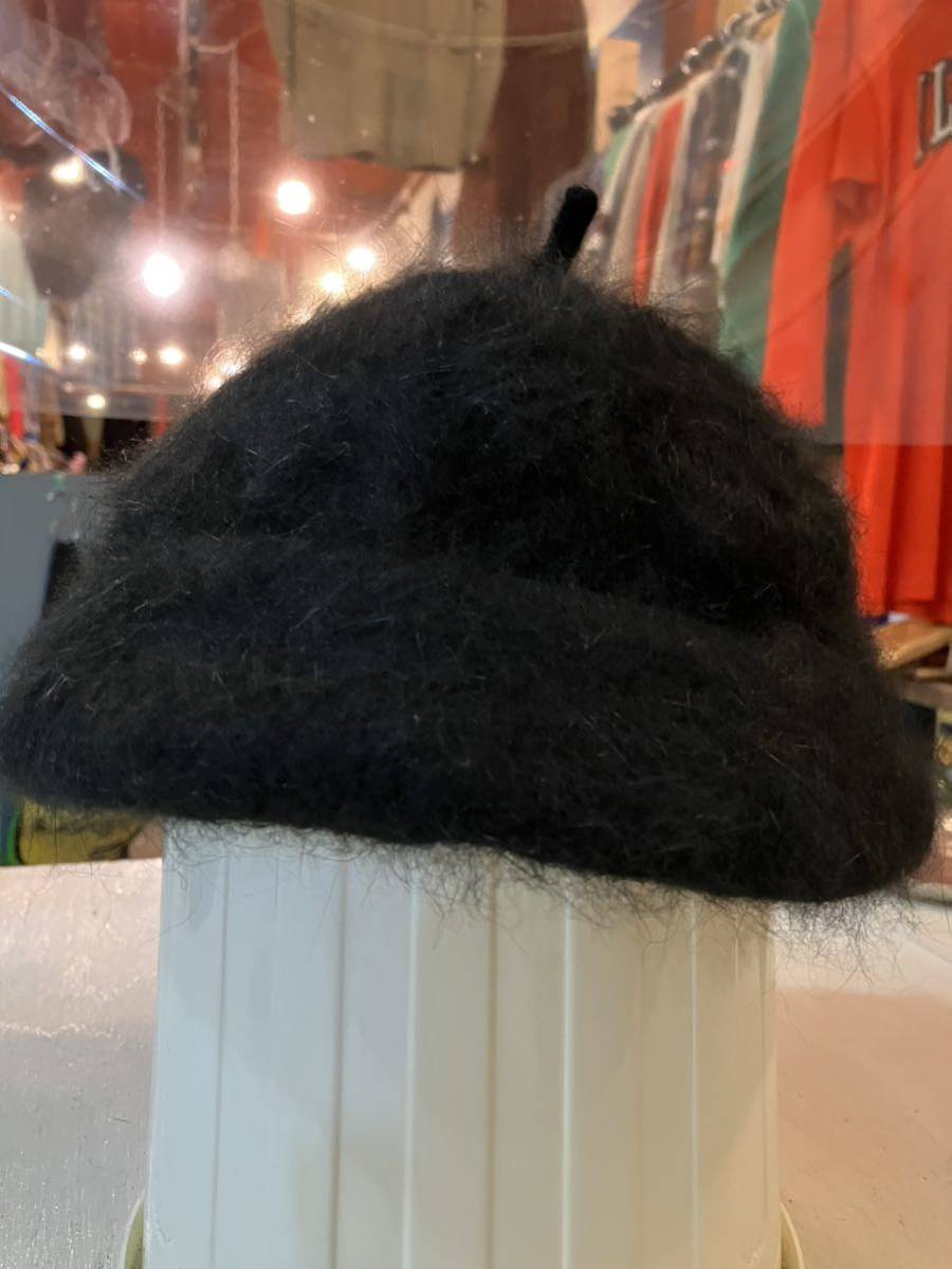 70's 80's 90's Euro old vintage real fur hat black ユーロ オールド ビンテージ リアル ファーハット ブラック 帽子 毛皮 黒 海外古着_画像1