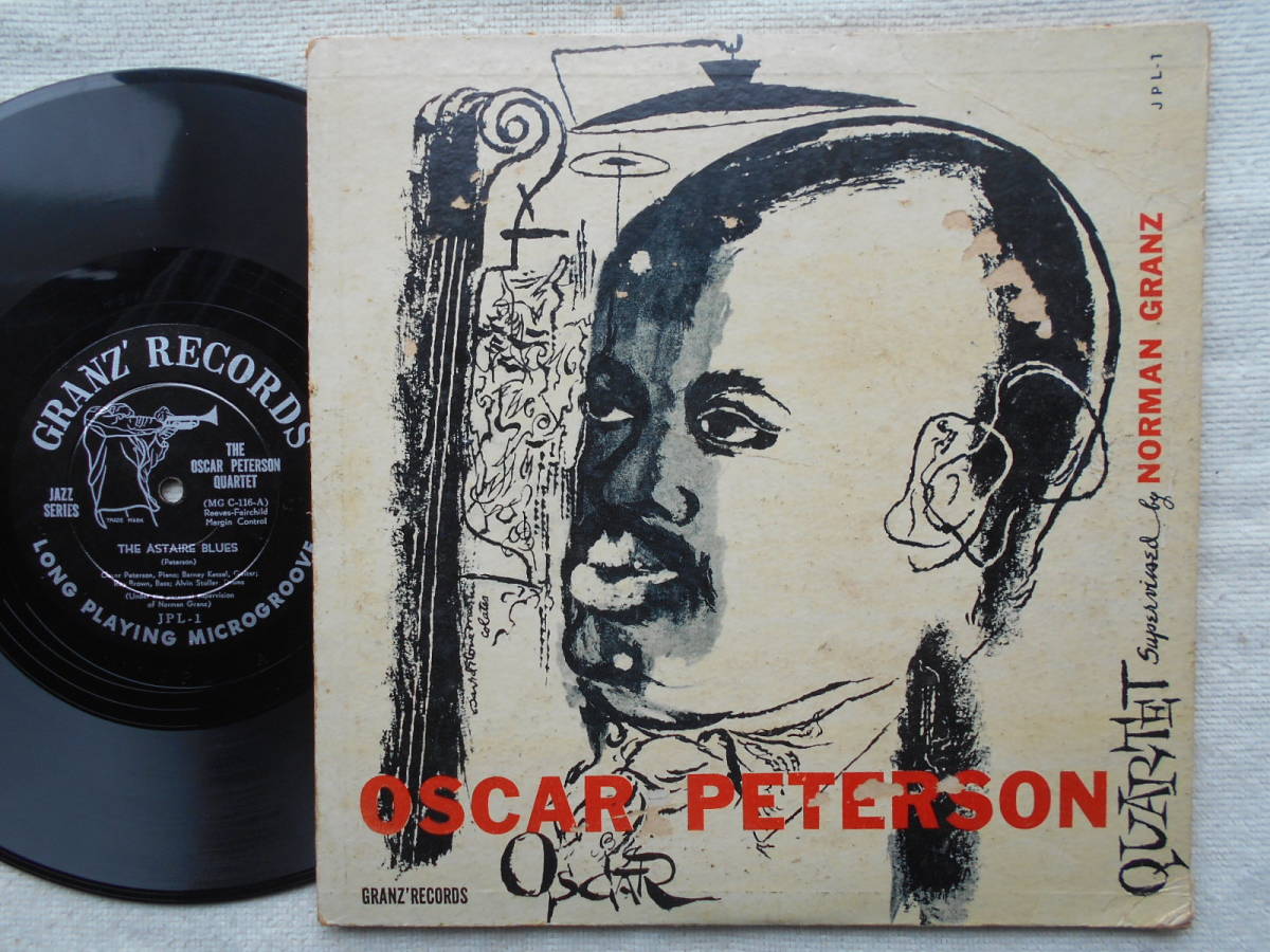 オスカー・ピーターソン OSCAR PETERSON QUARTET●10インチ25cmLP●GRANZ RECORDS JPL-1●米国オリジナル盤！！_画像1