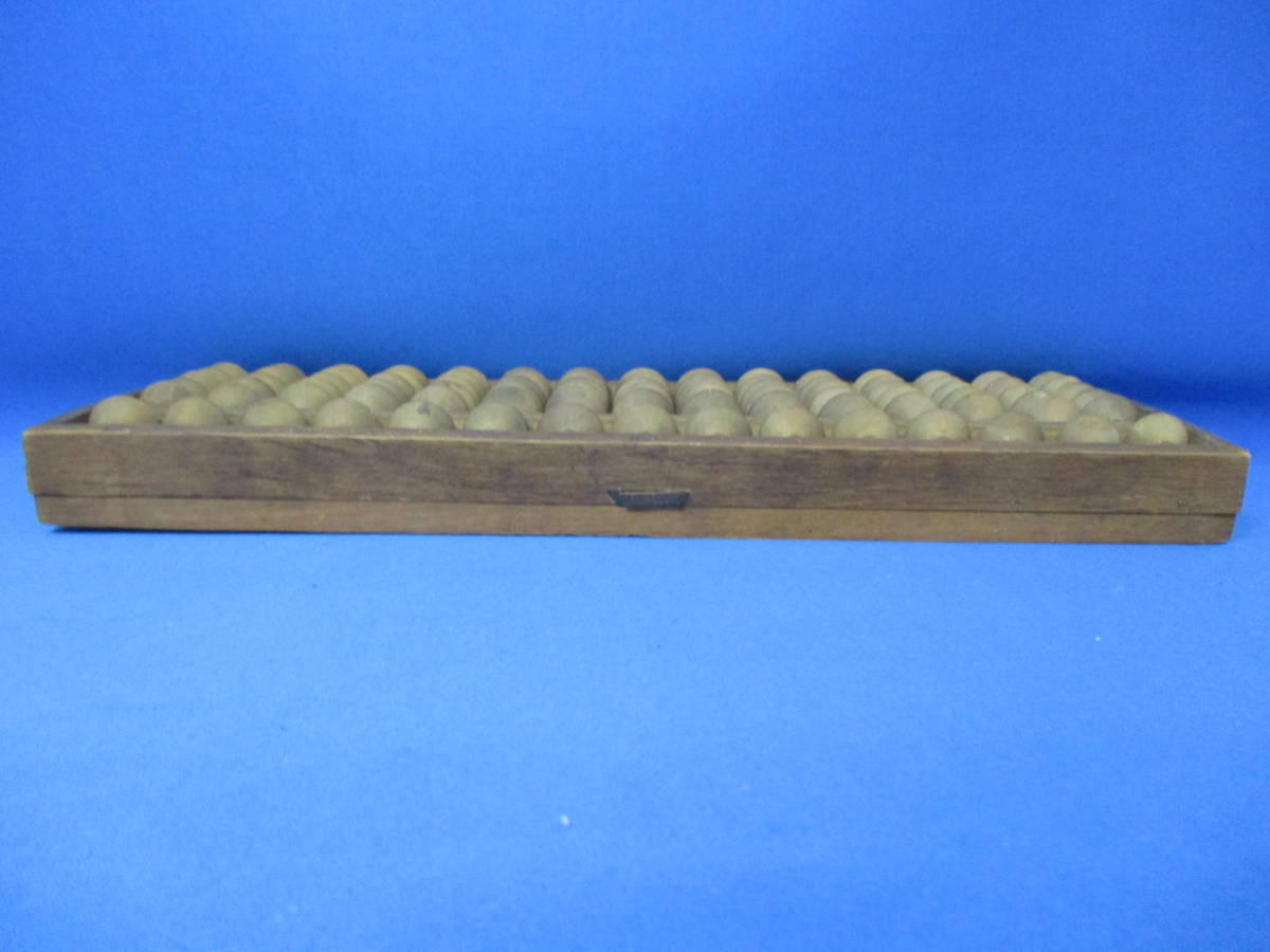 中古品 木製 古い 算盤 そろばん 5つ珠 15桁 レトロ アンティーク インテリア 【1385】_画像3