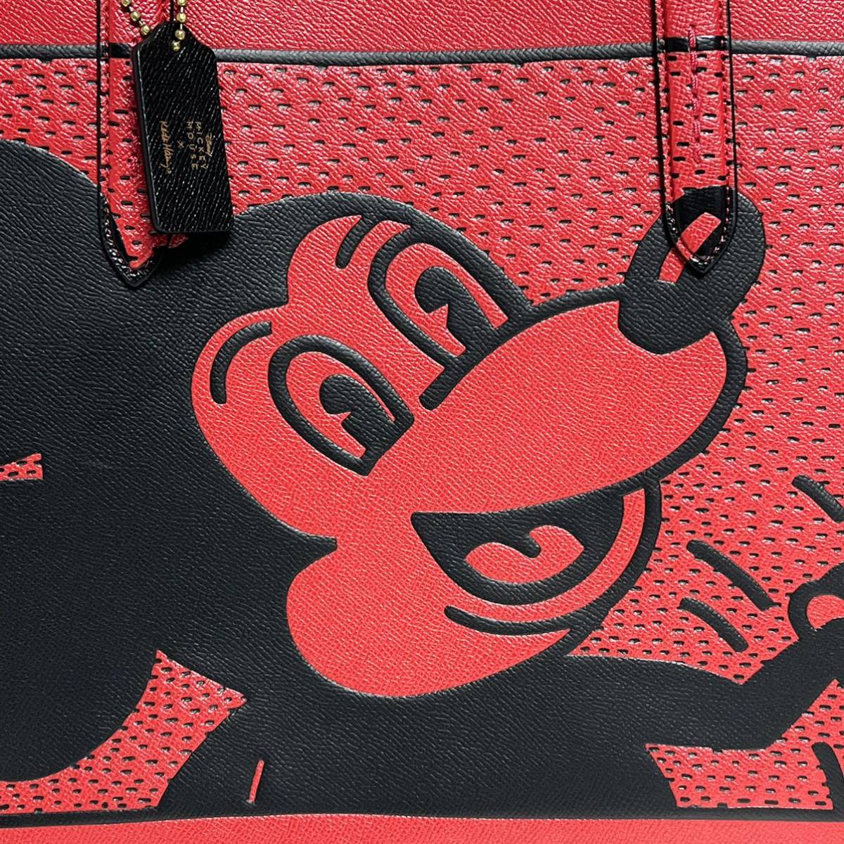 COACH × Disney × Keith Haring コーチ ディズニー キースへリング Mickey Mouse ミッキーマウス レザー  トートバッグ トリプルコラボ
