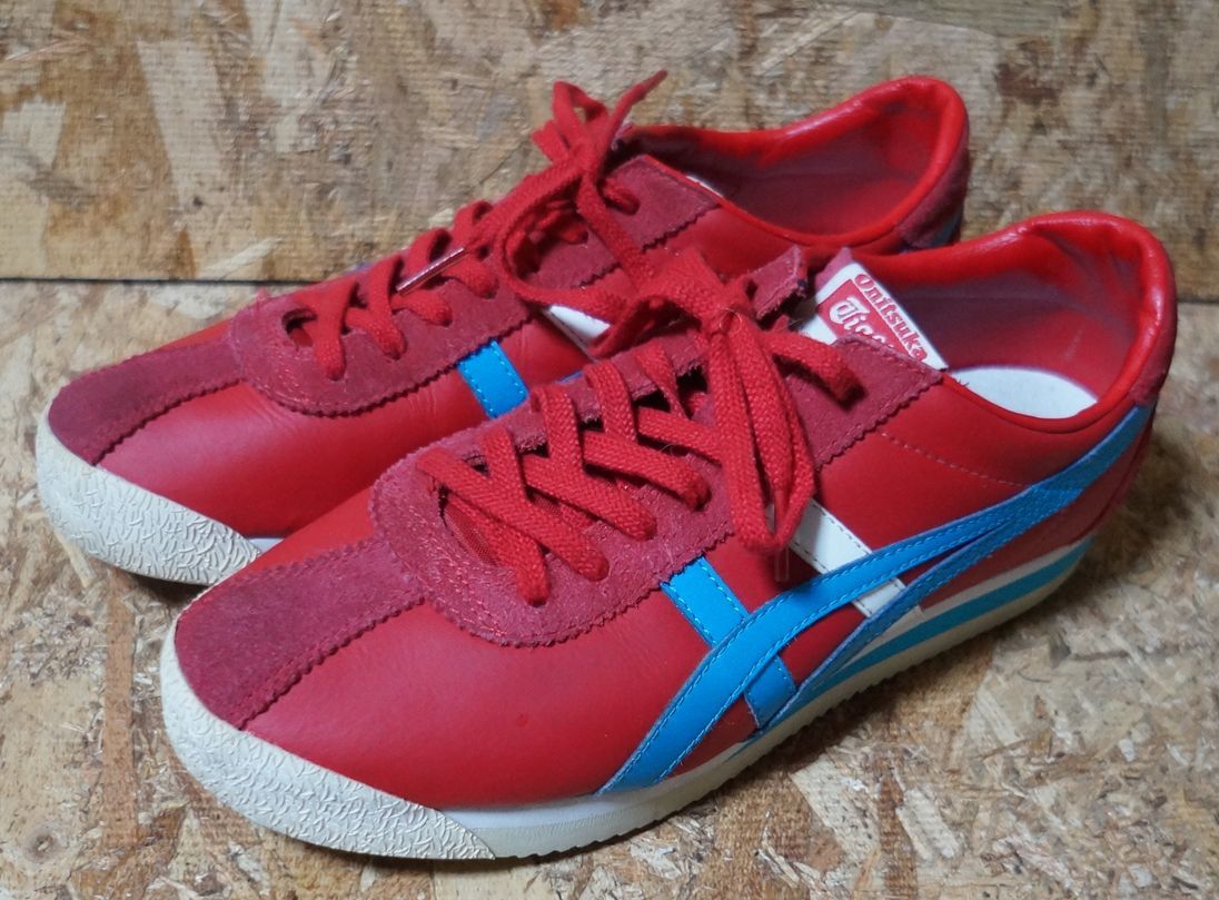 良品 Onitsuka Tiger　本革 D7N2L 26cm 赤　アシックス　オニツカタイガー タイガー コルセア TIGER CORSAIR ASICS