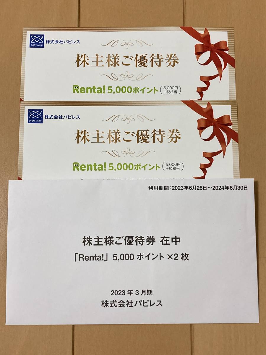 サイバーパンク パピレス 株主優待券 Renta! 10，000円分 | www