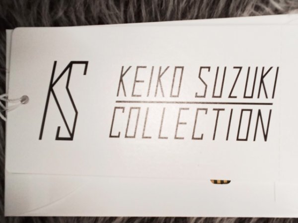 ap7420 ○送料無料 新品 KEIKO SUZUKI COLLECTION ケイコスズキコレクション 異素材 ロング スカート サイズ40号 Lサイズ相当 カーキ_画像8