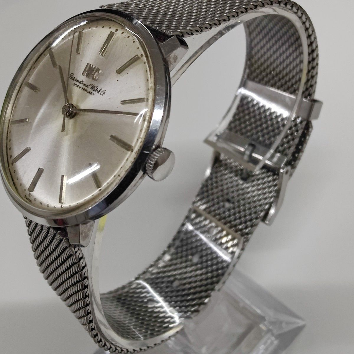 IWC オールドインター ヴィンテージ 純正ブレス シルバーダイアル Cal