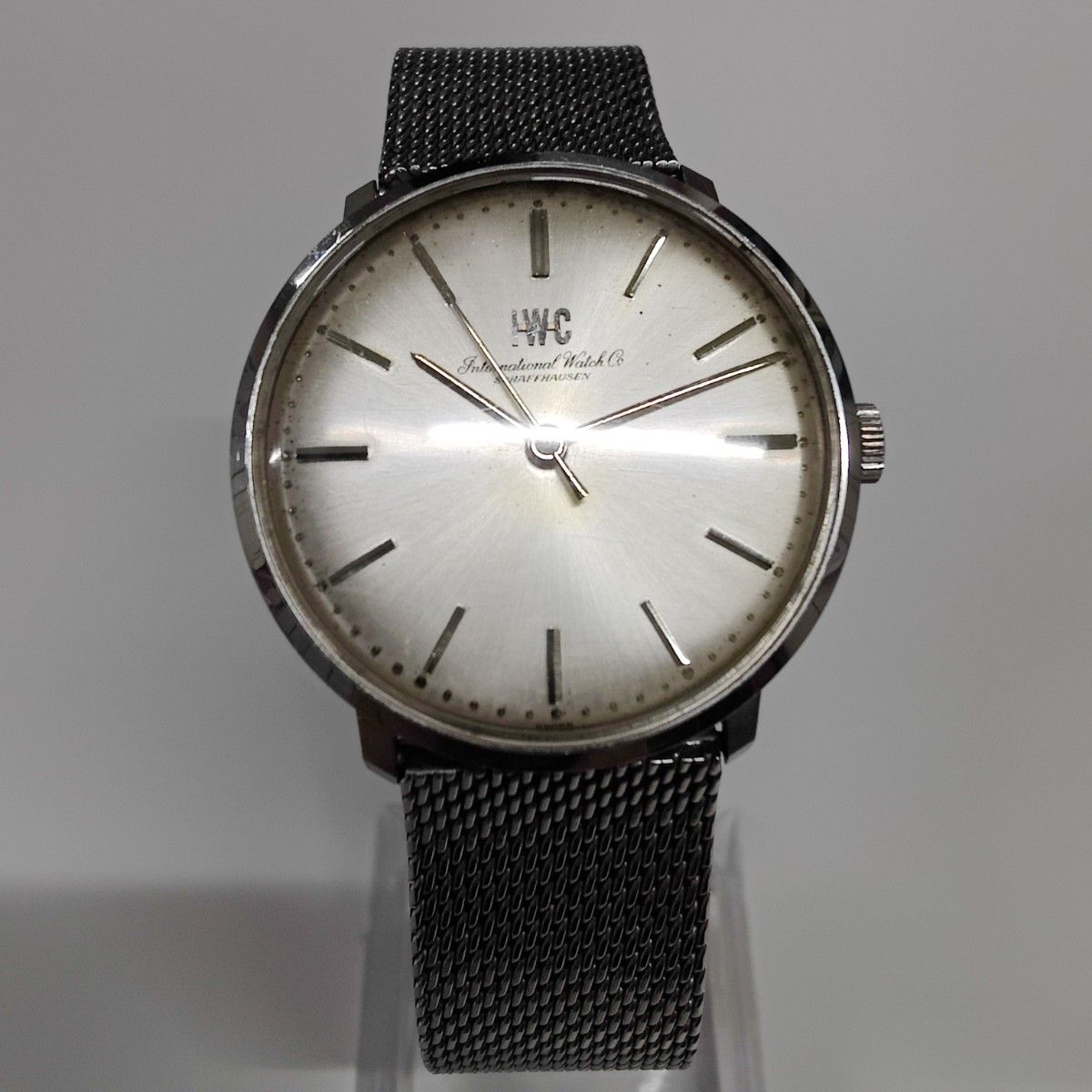IWC オールドインター ヴィンテージ 純正ブレス シルバーダイアル Cal
