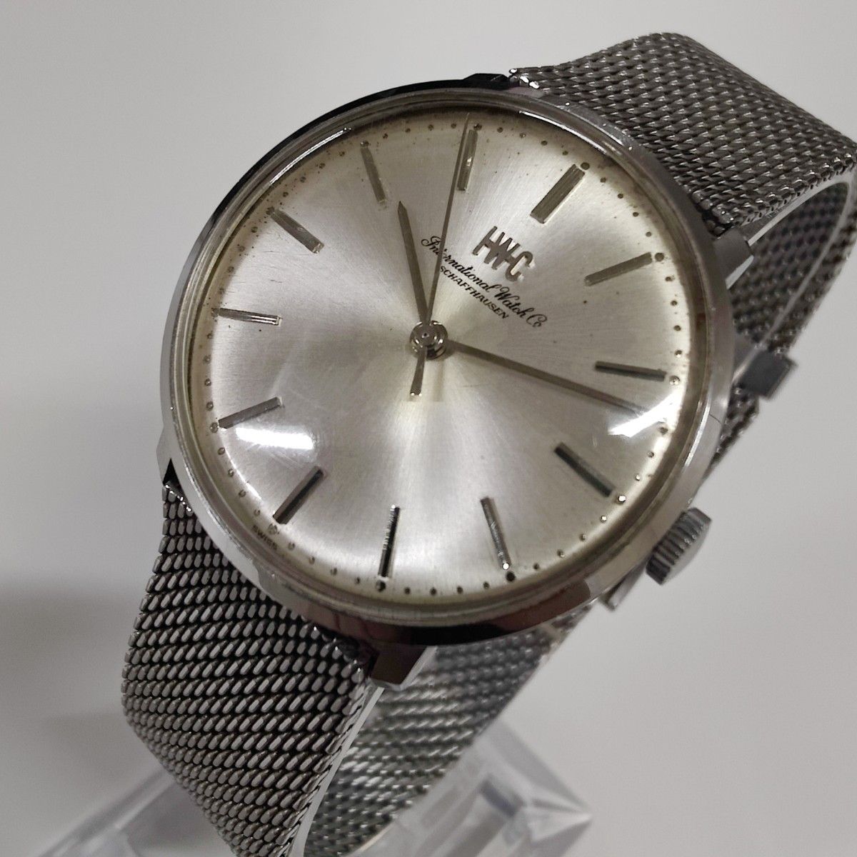 IWC オールドインター ヴィンテージ 純正ブレス シルバーダイアル Cal