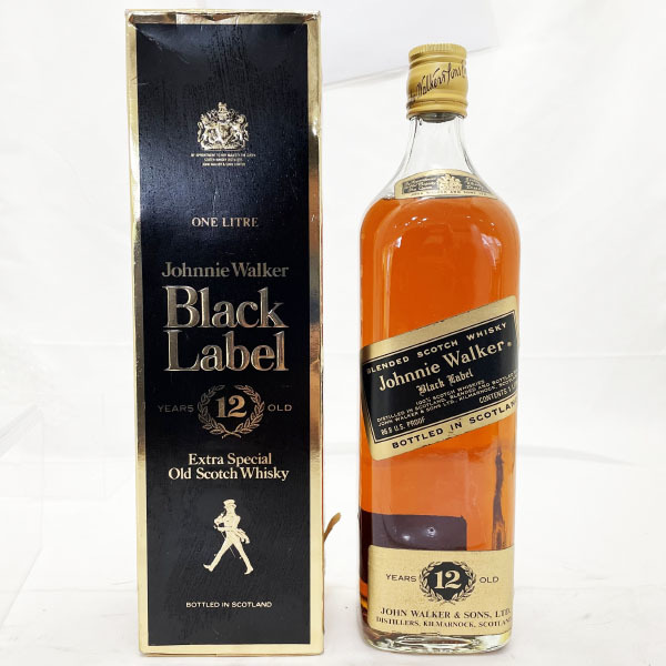 1円スタート】古酒 ジョニーウォーカー 12年 ウィスキー ブラック