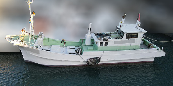 「目井津造船所製45フィート漁船 ヤンマー製 6GH-ST 定格出力320psエンジン搭載 」の画像1