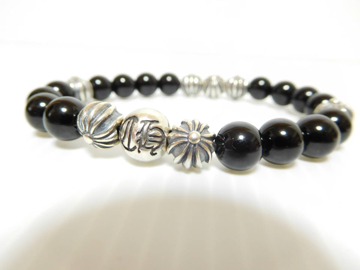 CHROME HEARTSクロムハーツ ブラックオニキスBEAD8mmビーズ CHROME HEARTSクロムハーツ ブラックオニキスBEAD8mmビーズ