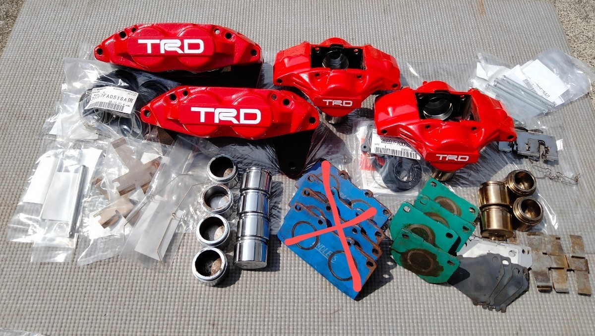 スバル純正 ブレーキキャリパー 4POT 2ポットセット TRDロゴ zn6 zc6