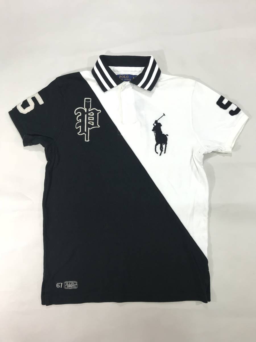  новый товар 12073 S размер рубашка-поло polo Polo Ralph Lauren Rugger олень. . хлопок ralph lauren короткий рукав большой po колено регби чёрный белый 