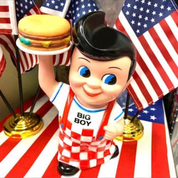 Big Boy ビッグボーイ コインバンク 貯金箱 ハンバーガー アメリカン雑貨 アメキャラ スタチュー ソフビ フィギュア インテリア小物の画像1