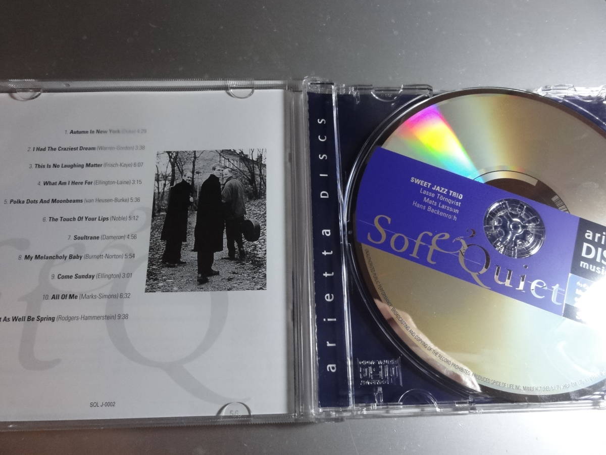 SWEET JAZZ TRIO スイート・ジャズトリオ LASSE TORNQVIST MATS LARSSON HANS BACKENROTH SOFT QUIET 帯付き国内盤