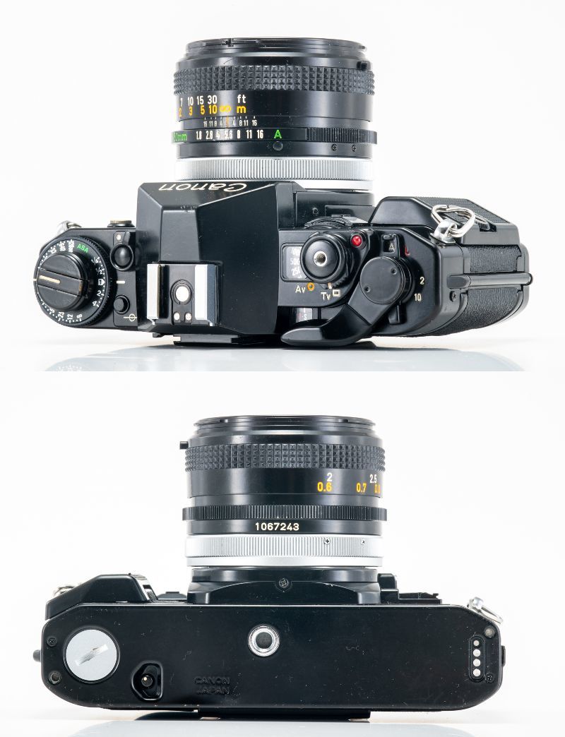 #152 CANON A-1 35mmフィルムカメラ w/ 旧FD F1.8/50mm S.C マニュアルフォーカスレンズ