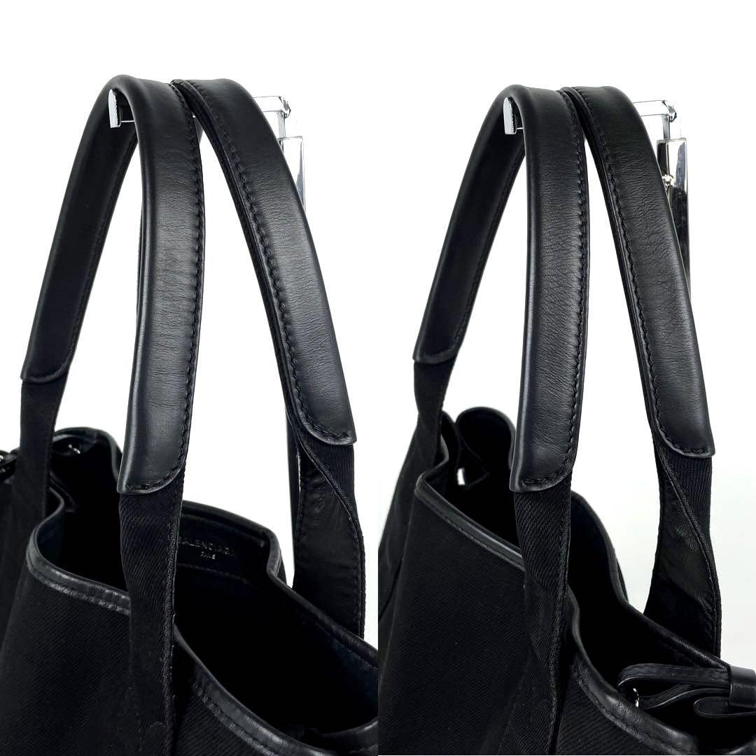美品】BALENCIAGA バレンシアガ ネイビーカバス S トートバッグ