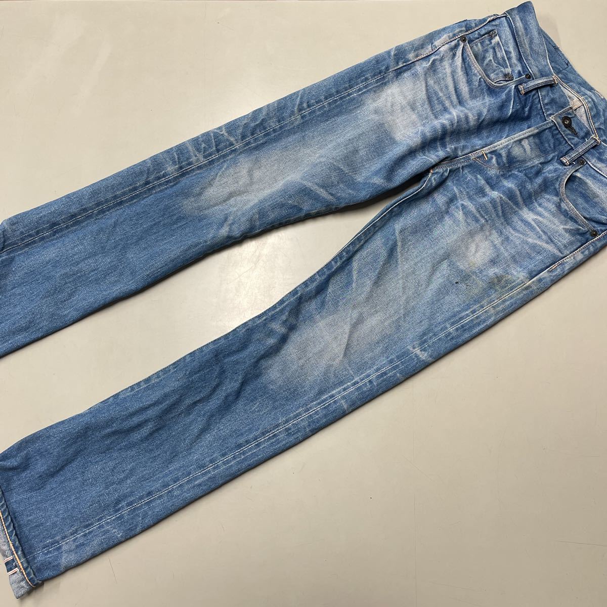 KURO クロ デニム ジーンズ パンツ 28インチ メンズ セルビッジ 赤耳 日本製 MADE IN JAPAN ボトム Oikawa Denim オイカワデニム ライト_画像1