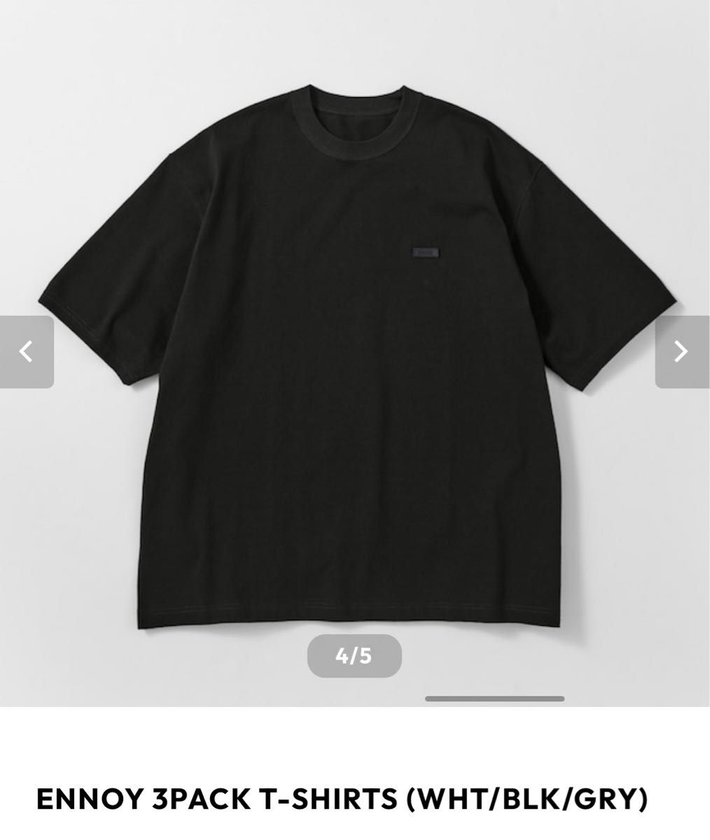 ENNOY エンノイ 3PACK T-SHIRTS (WHT/BLK/GRY) パックTシャツ 新品未