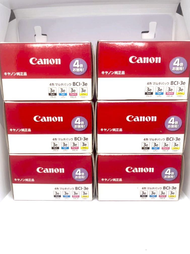 未開封品 Canon キャノン純正インク 4色マルチパック 純正インクカートリッジ BCI-3e純正品 6箱セット_画像3