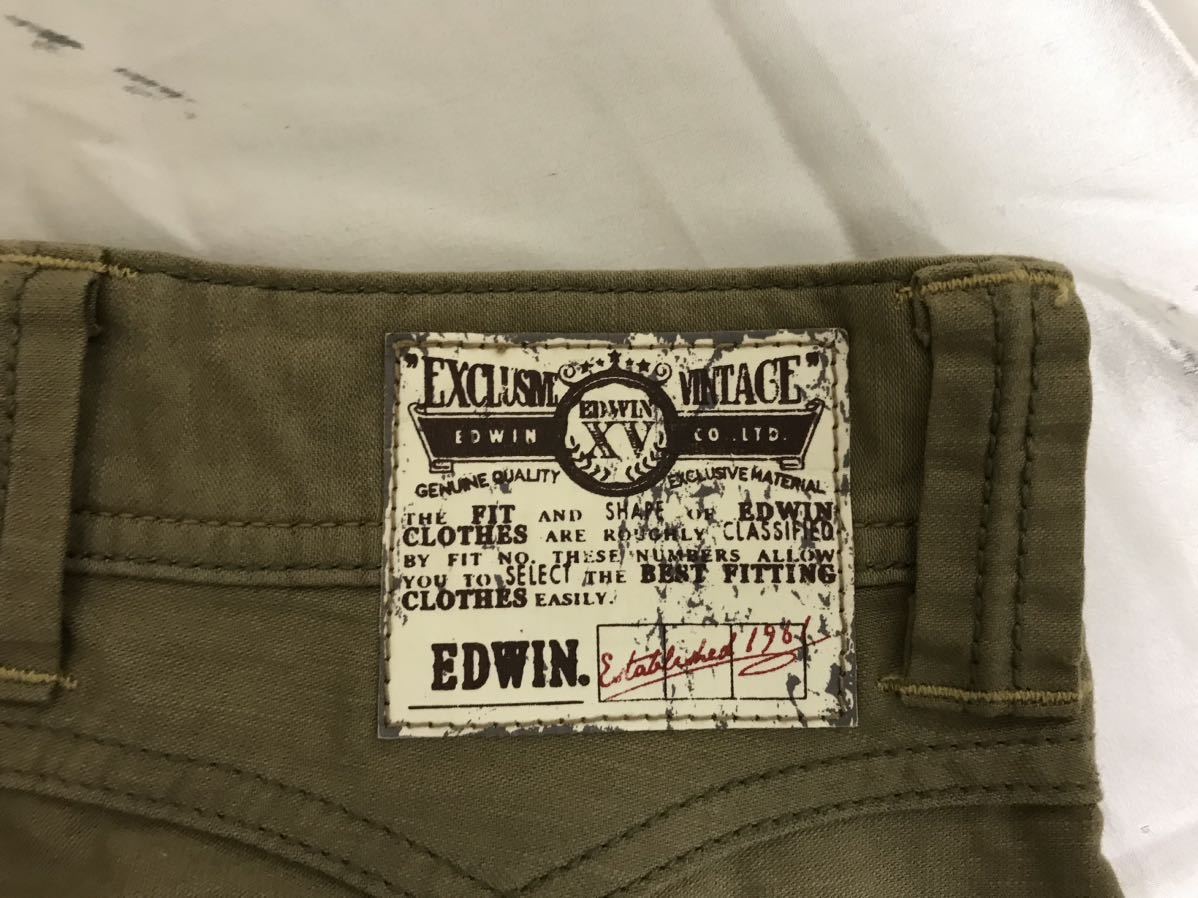  genuine article Edwin EDWIN cotton Work cargo pants military business suit American Casual Surf men's S khaki 