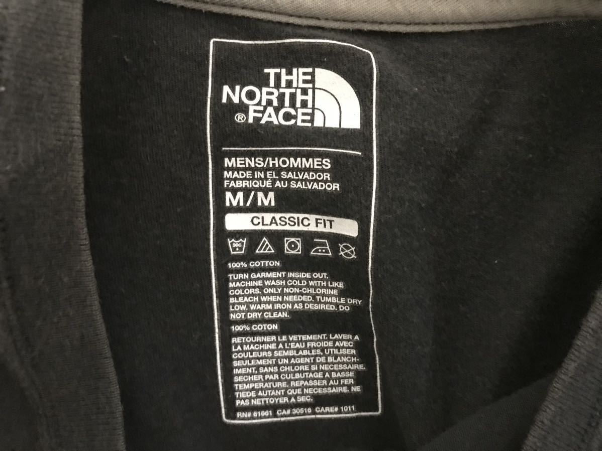 本物ザノースフェイスTHE NORTH FACEコットンロゴプリント迷彩柄半袖Tシャツメンズアメカジサーフミリタリー黒ブラックサルヴァドール製M