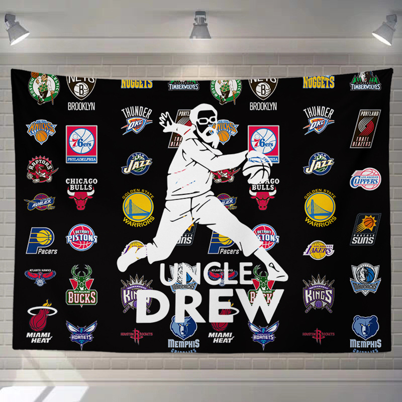 特大フラッグ・旗バナー「NBAチーム・アンクルDREW」約150ｃｍ×90ｃｍ ガレージ・お部屋のデコレーション装飾に 10465｜PayPayフリマ