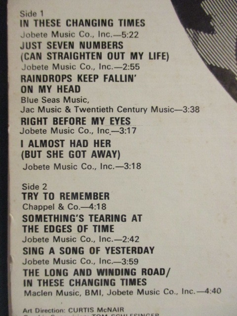 ★ Four Tops ： Changing Times LP ☆ (( Motown モータウン / 「Just Seven Number」収録 / 落札5点で送料当方負担_画像3